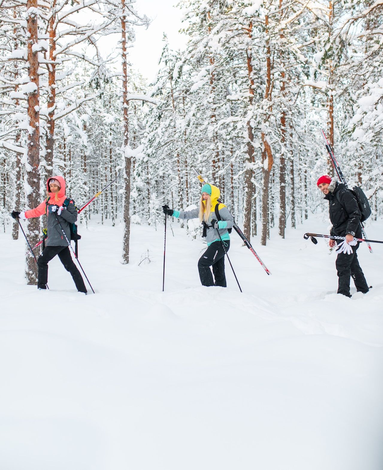 With hiking boots in the winter Kõrvemaa forest