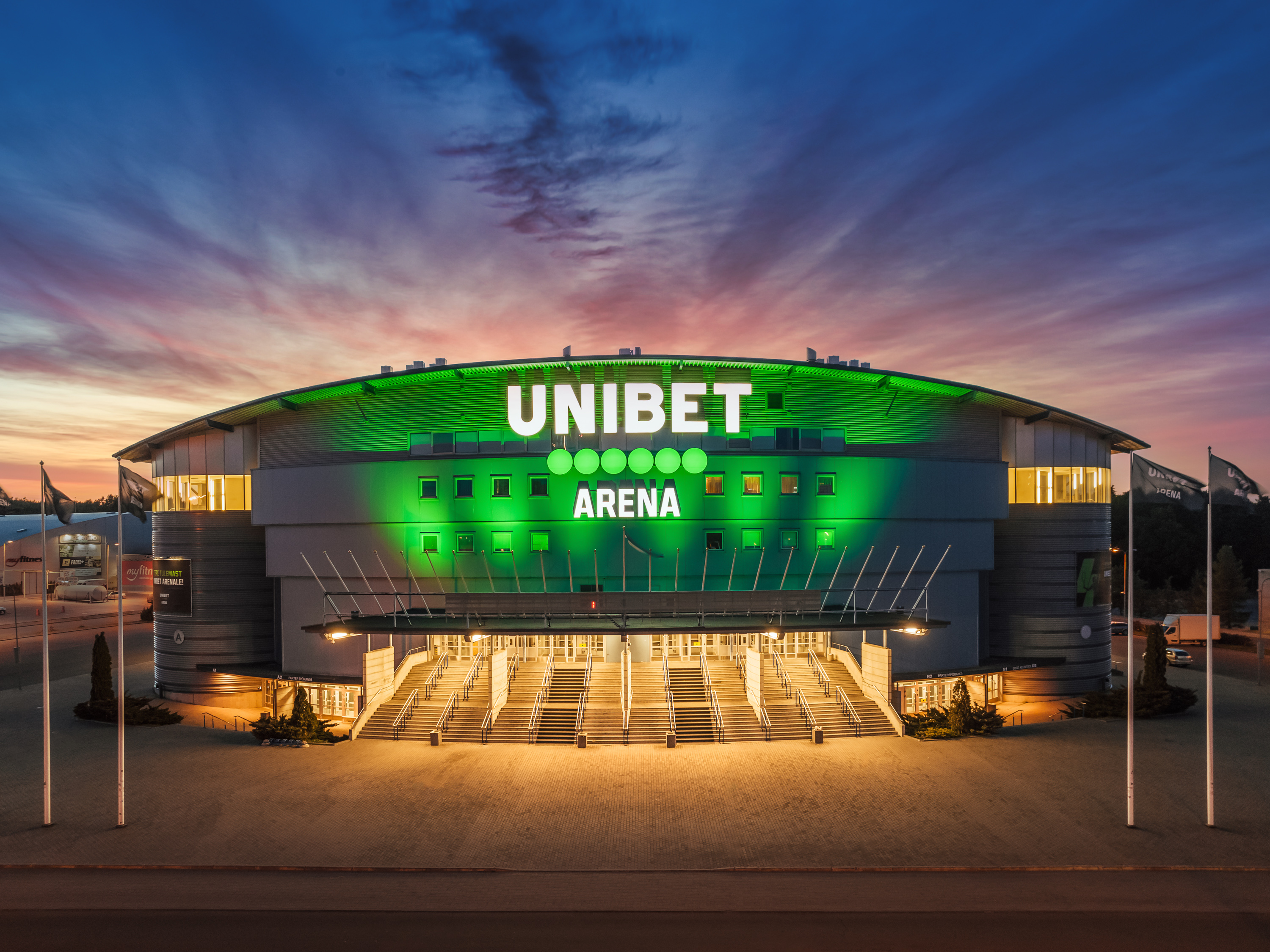 Unibet Arena exterior facade summer