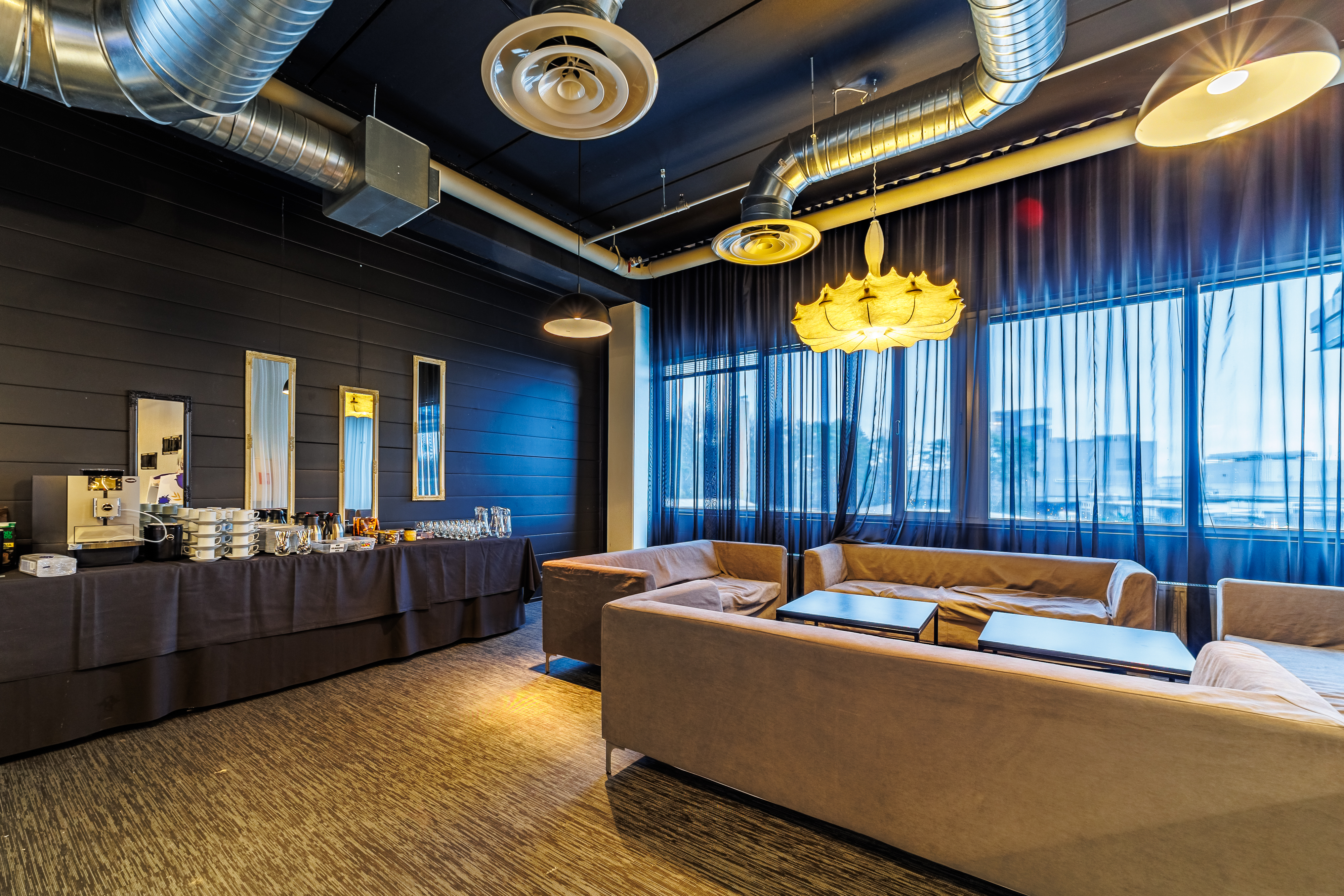 Rock Lounge with a seating area and a snack table