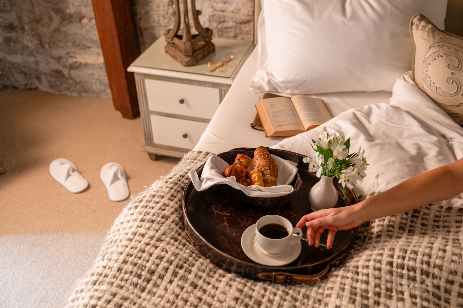 Schlössle Hotell, hommikusöök toas