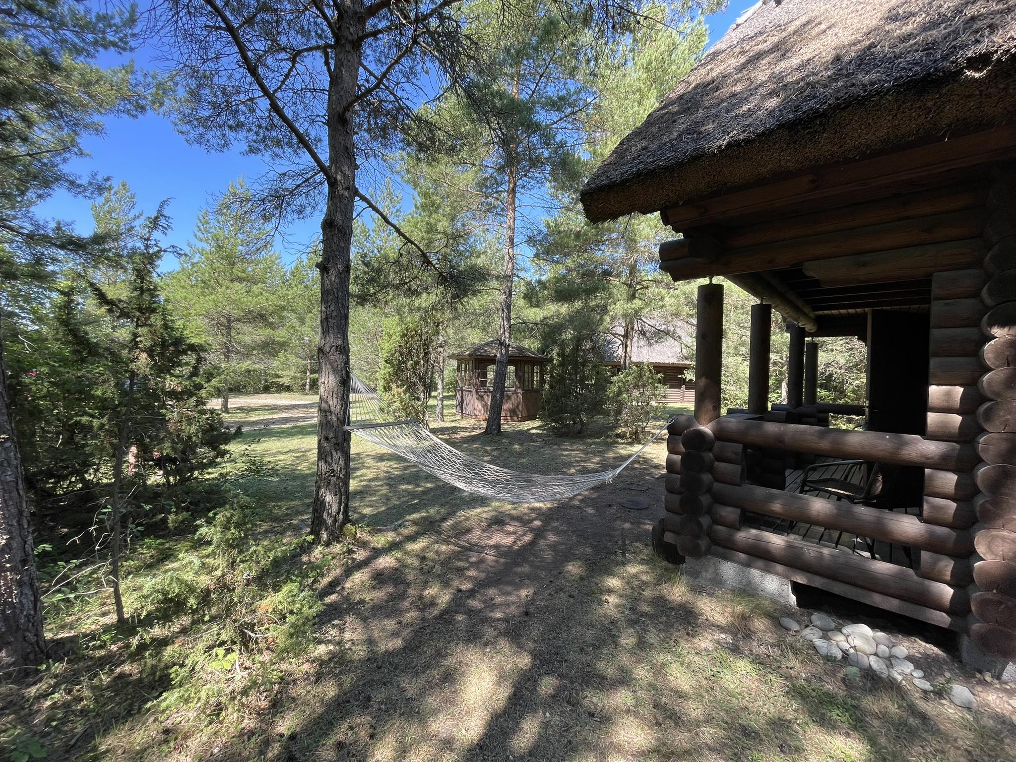 Vaade õue võrkkiigega