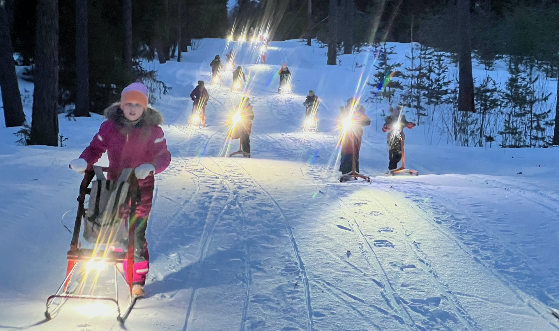 Lichtschlittenausflug in Taevaskoja