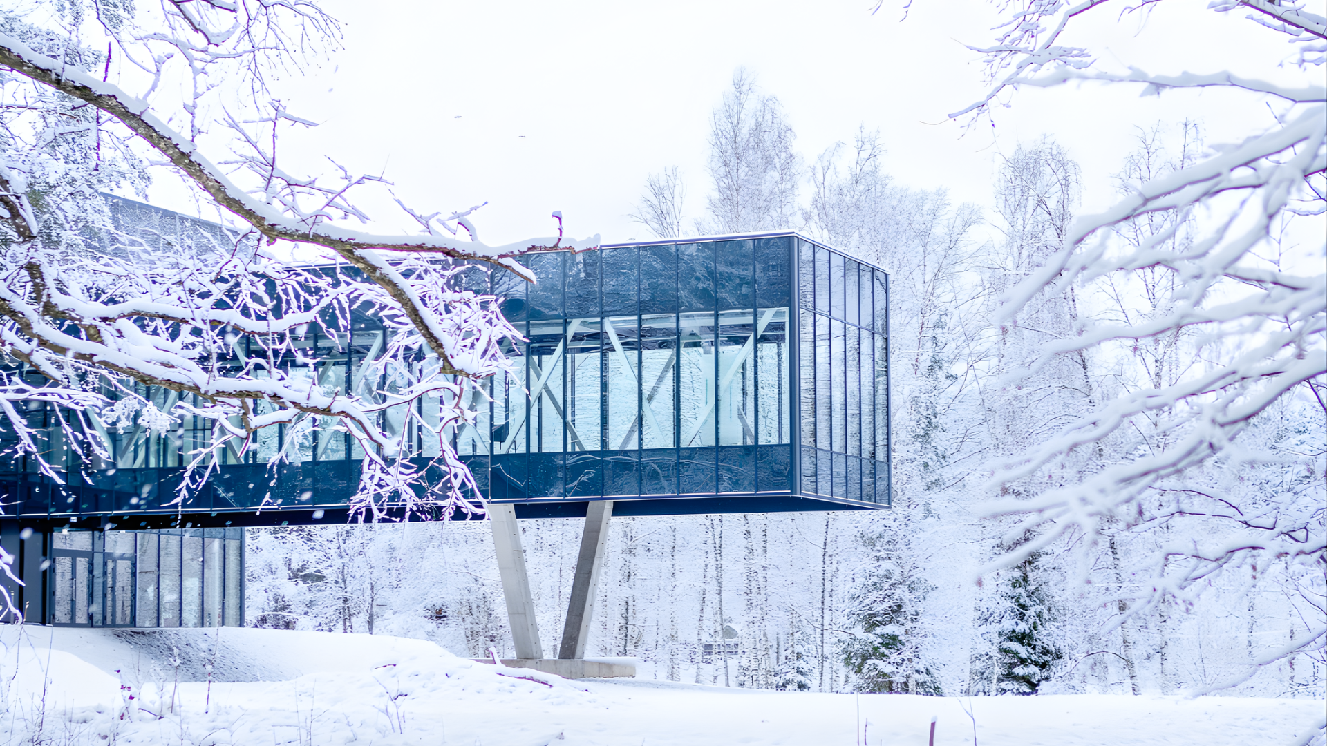 Elva spordihoone galerii talvel