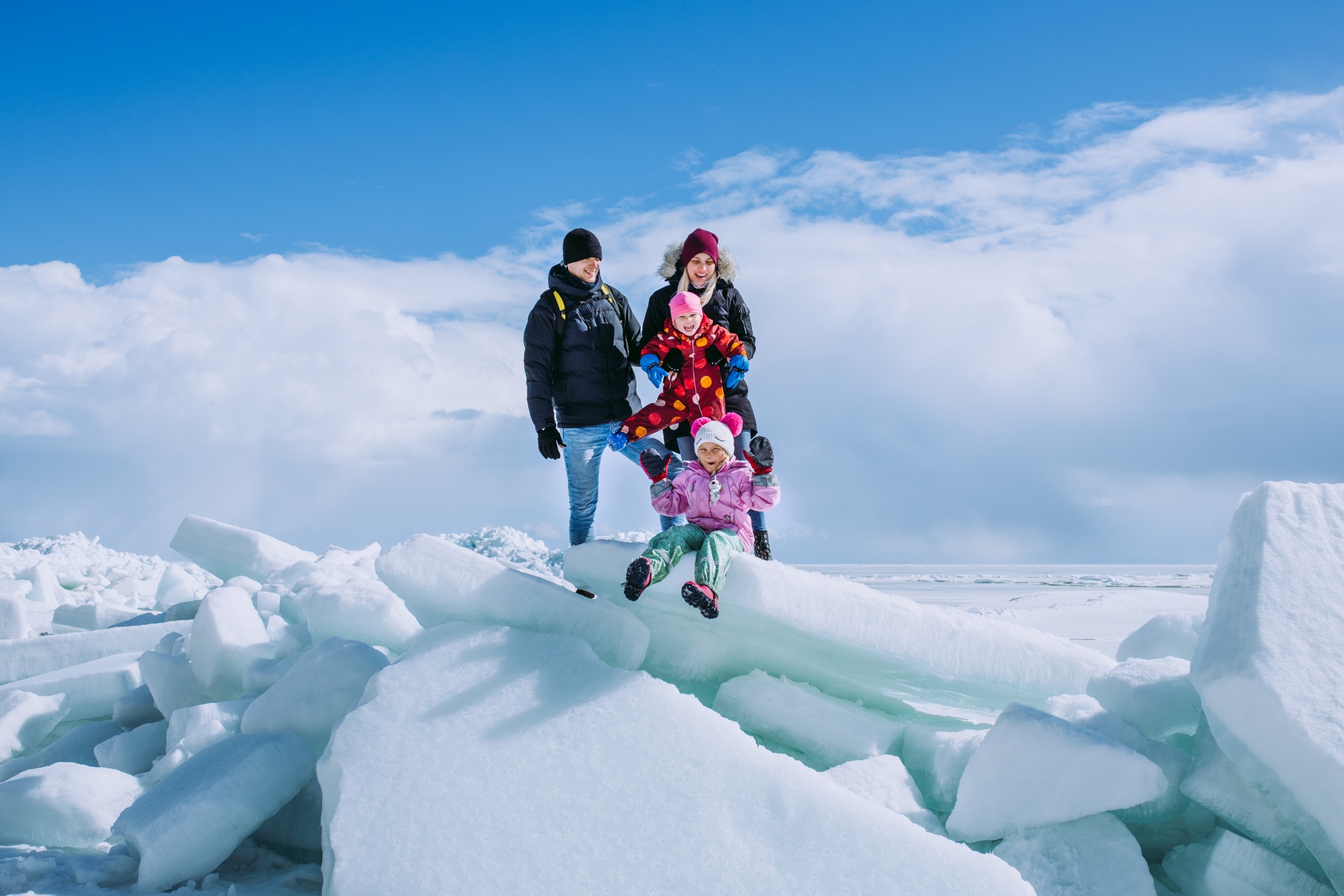 Kauksi beach and the coast in winter