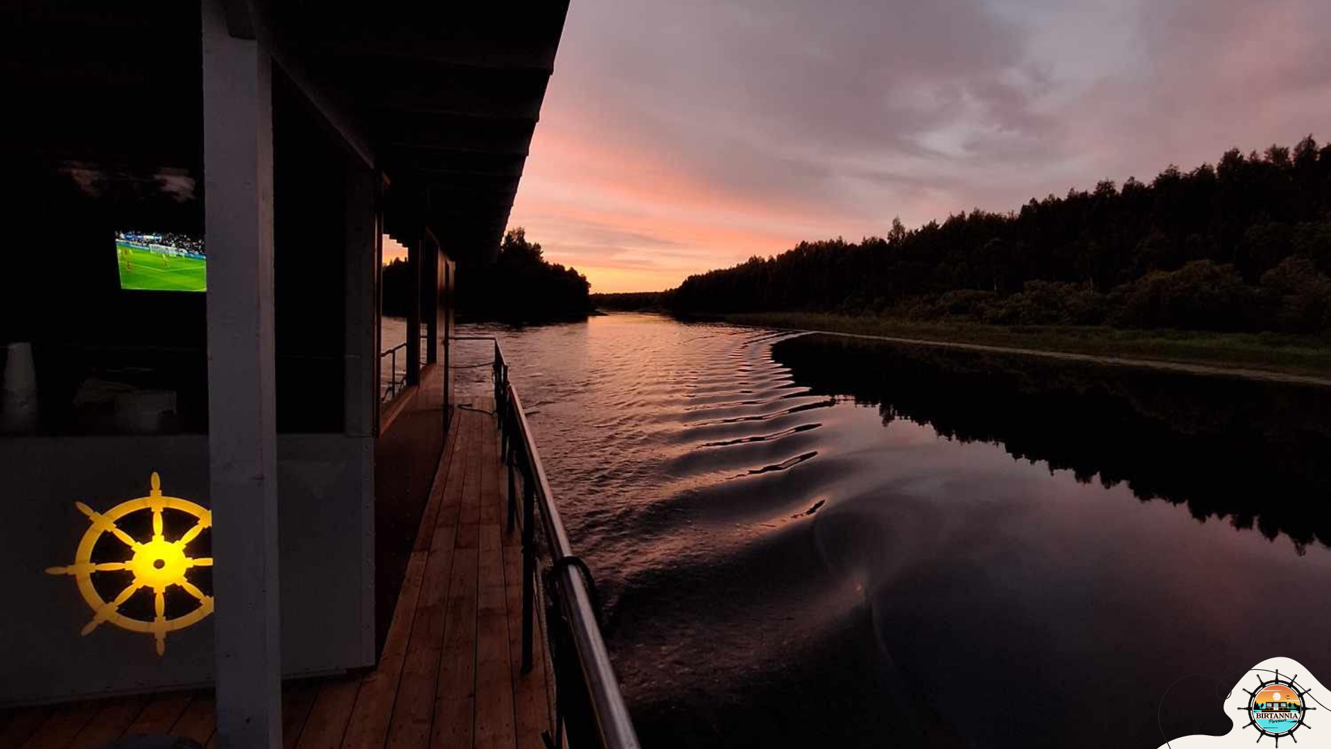 Pirts uz plosta "Britannia", vēlā vakara reiss