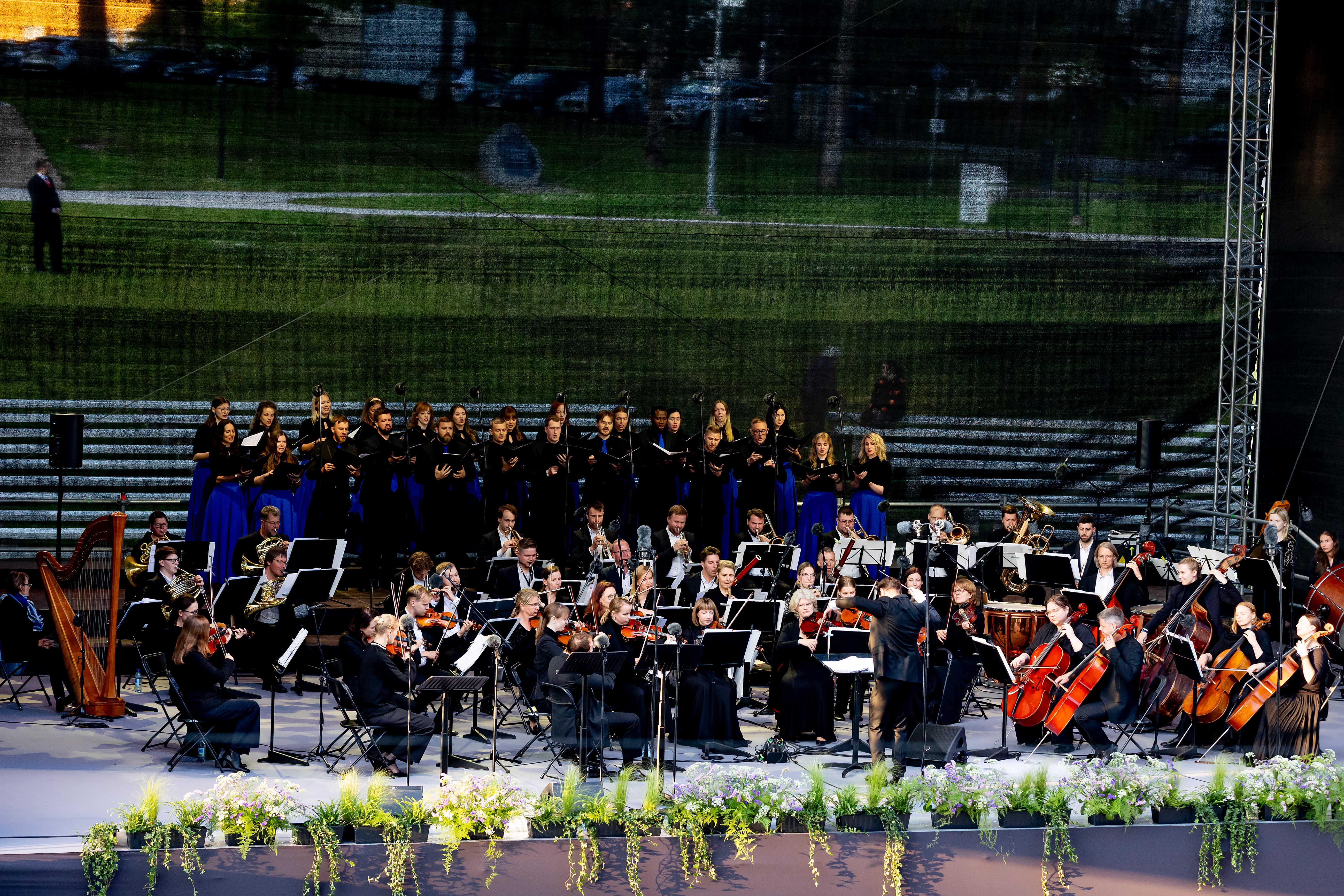 Viljandi Kesäoopperan orkesteri soittamassa