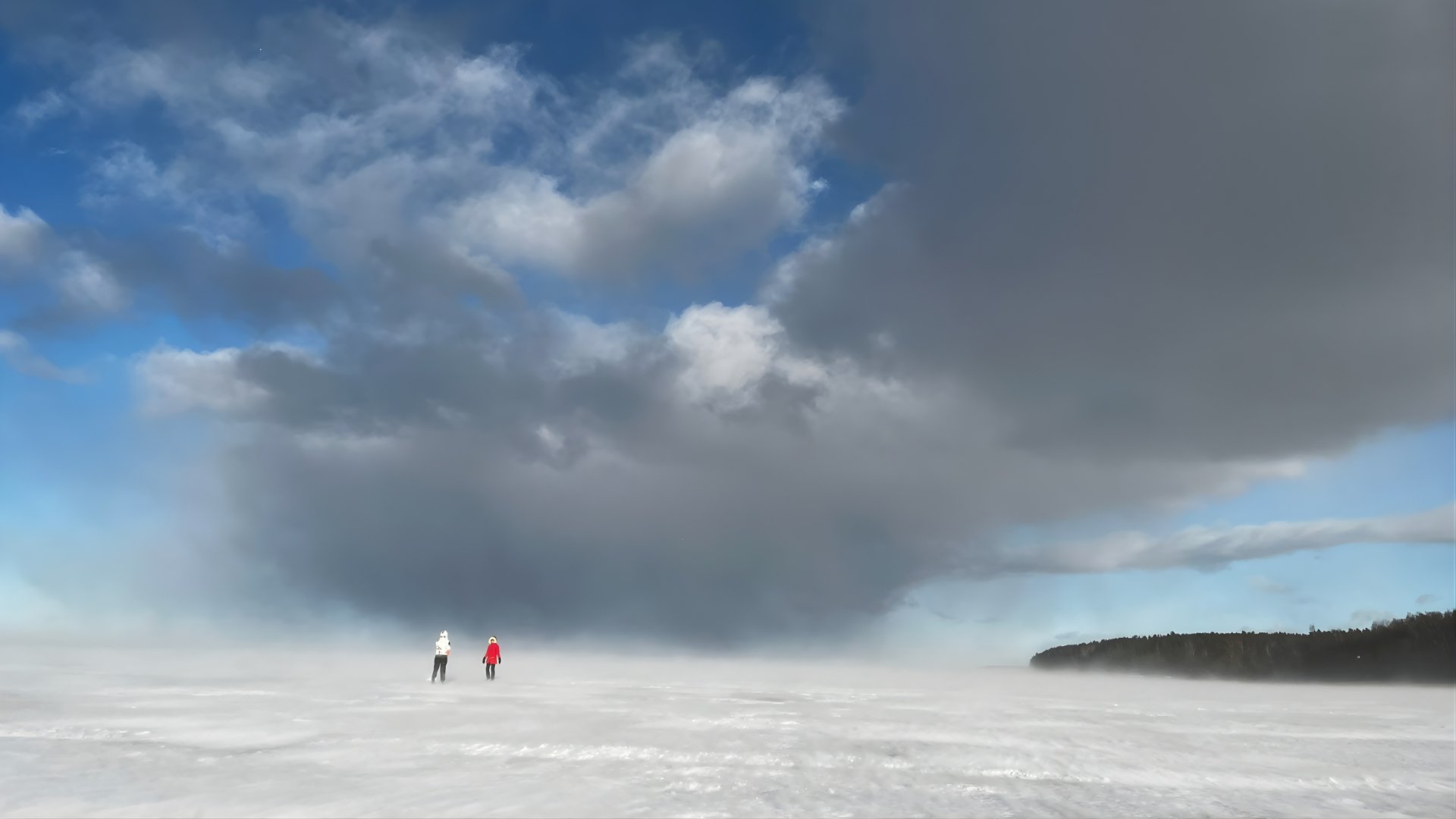 Talvine Võrtsjärv Trepimäe puhkealal