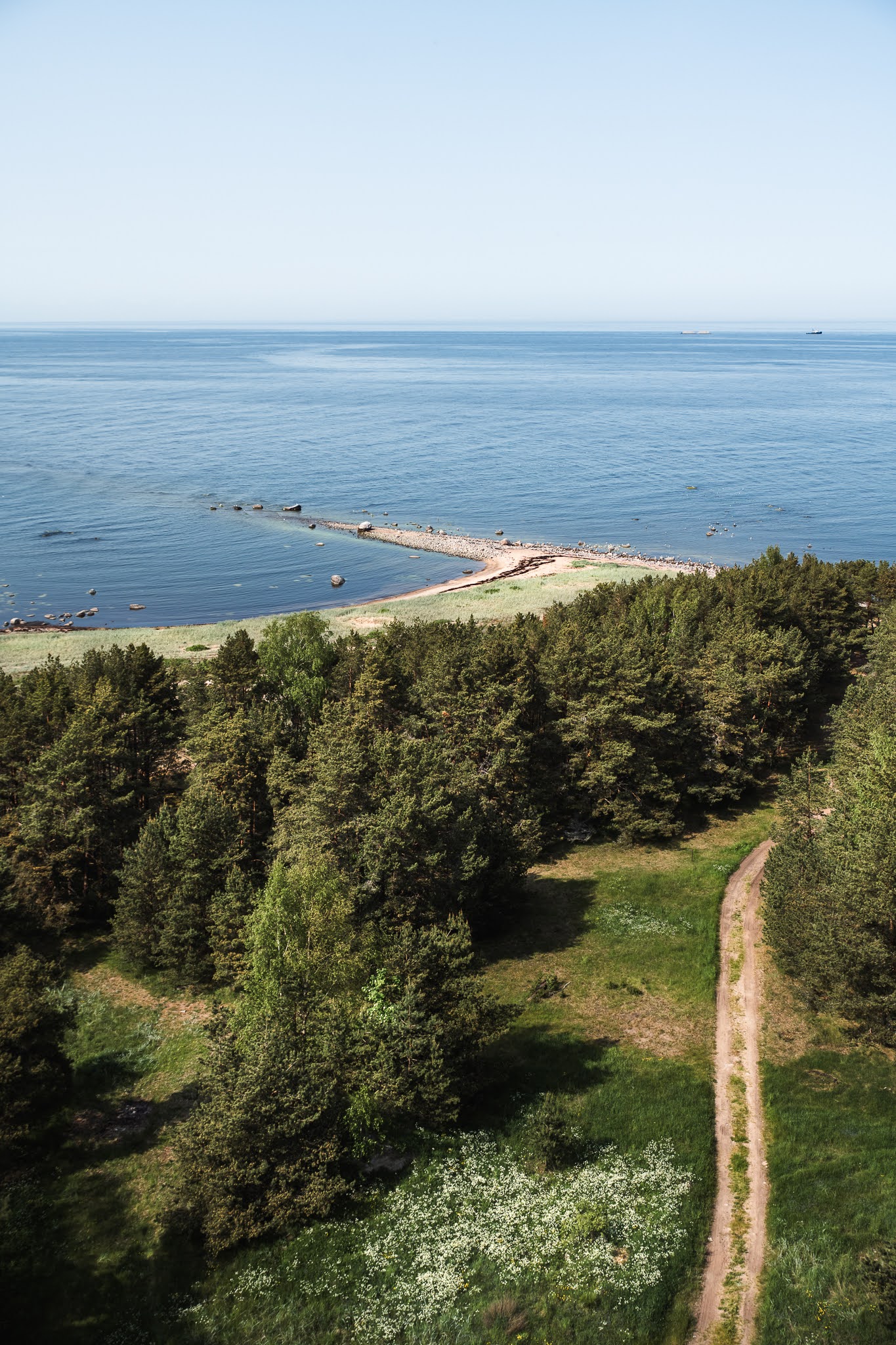 Vaade Soome lahele Naissaare tuletornist