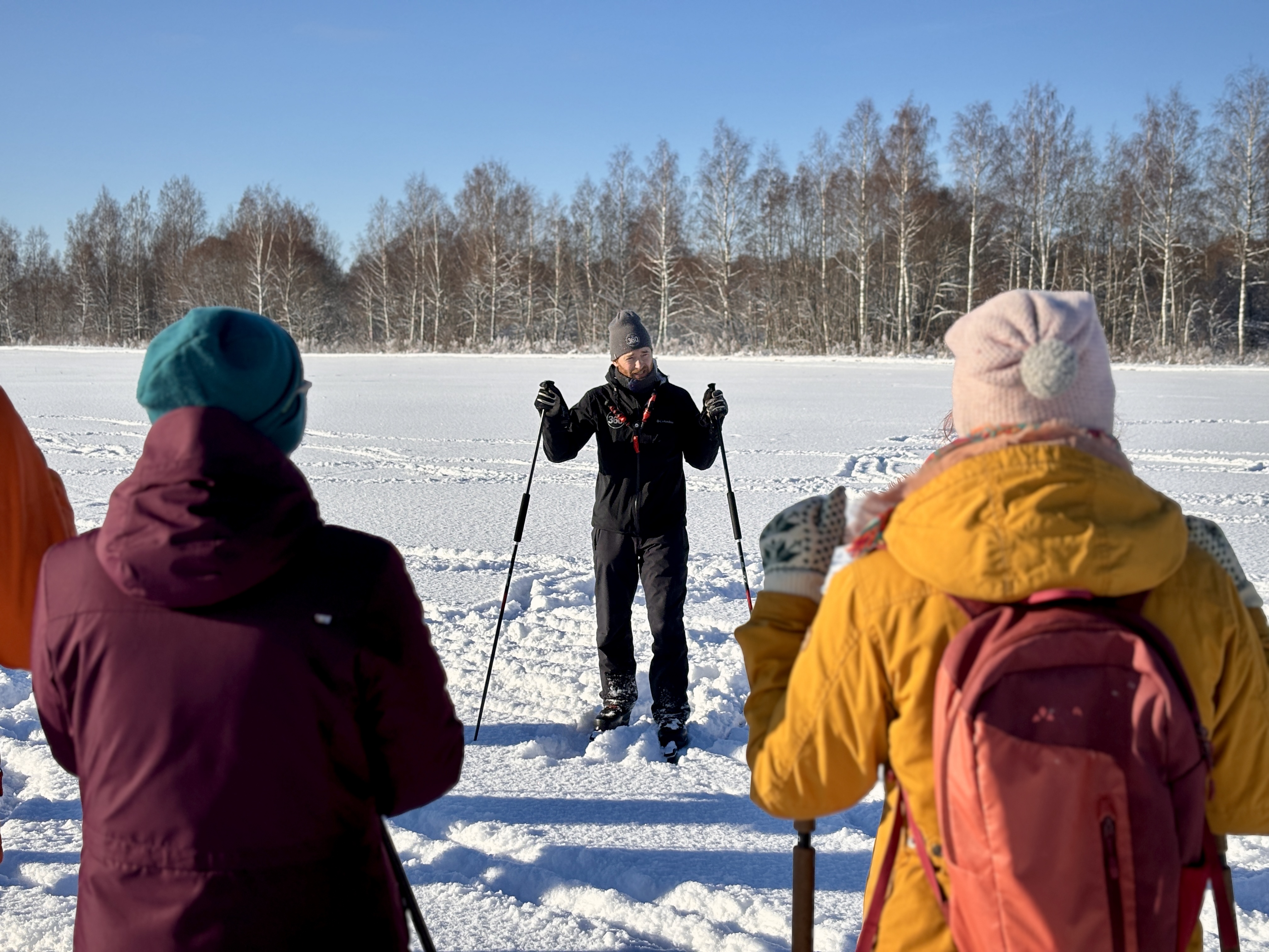 Exkursionsleiter einer Schlittschuhwanderung 