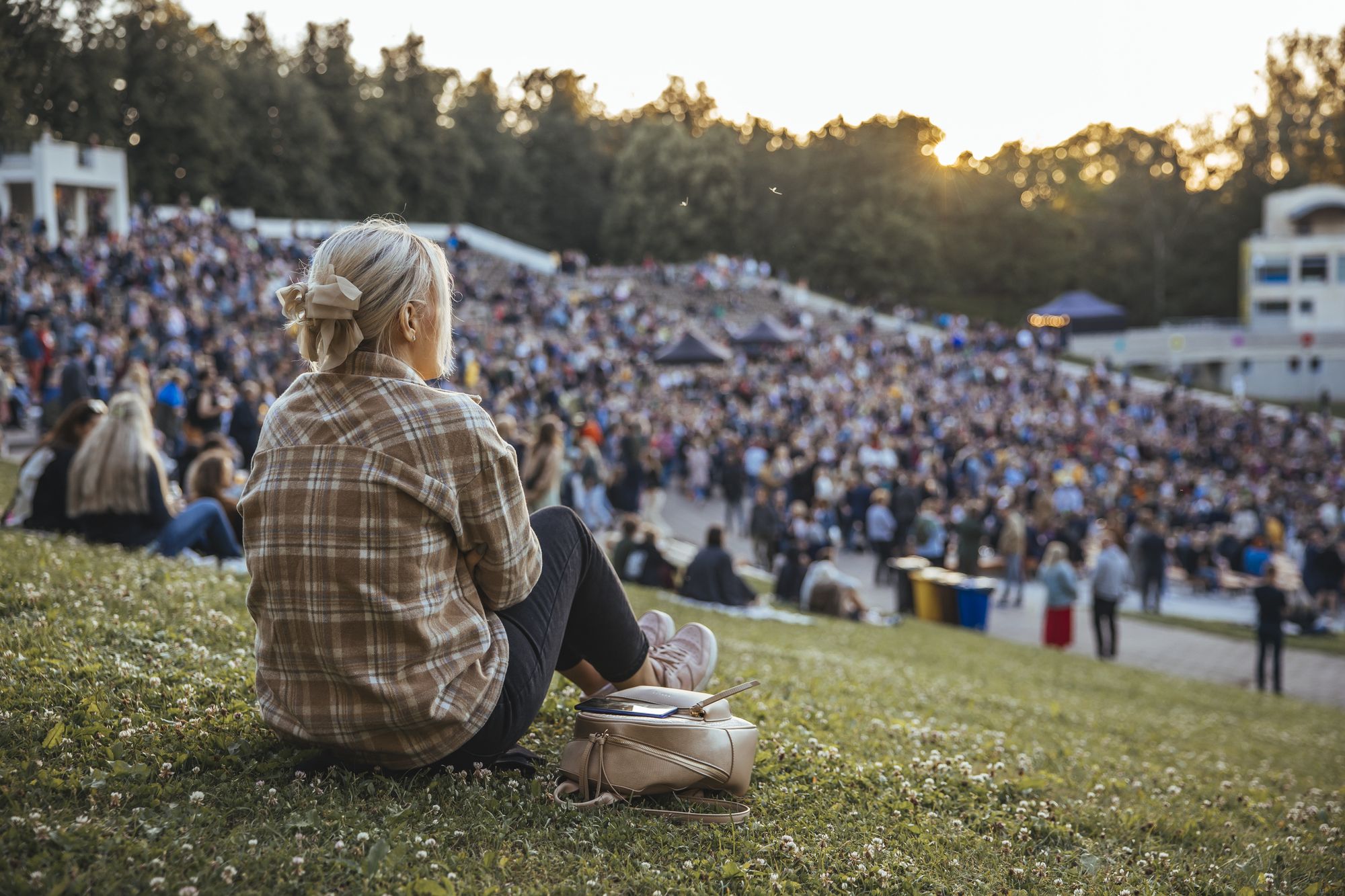 The audience enjoying a concert at the Tartu Song Festival Grounds.