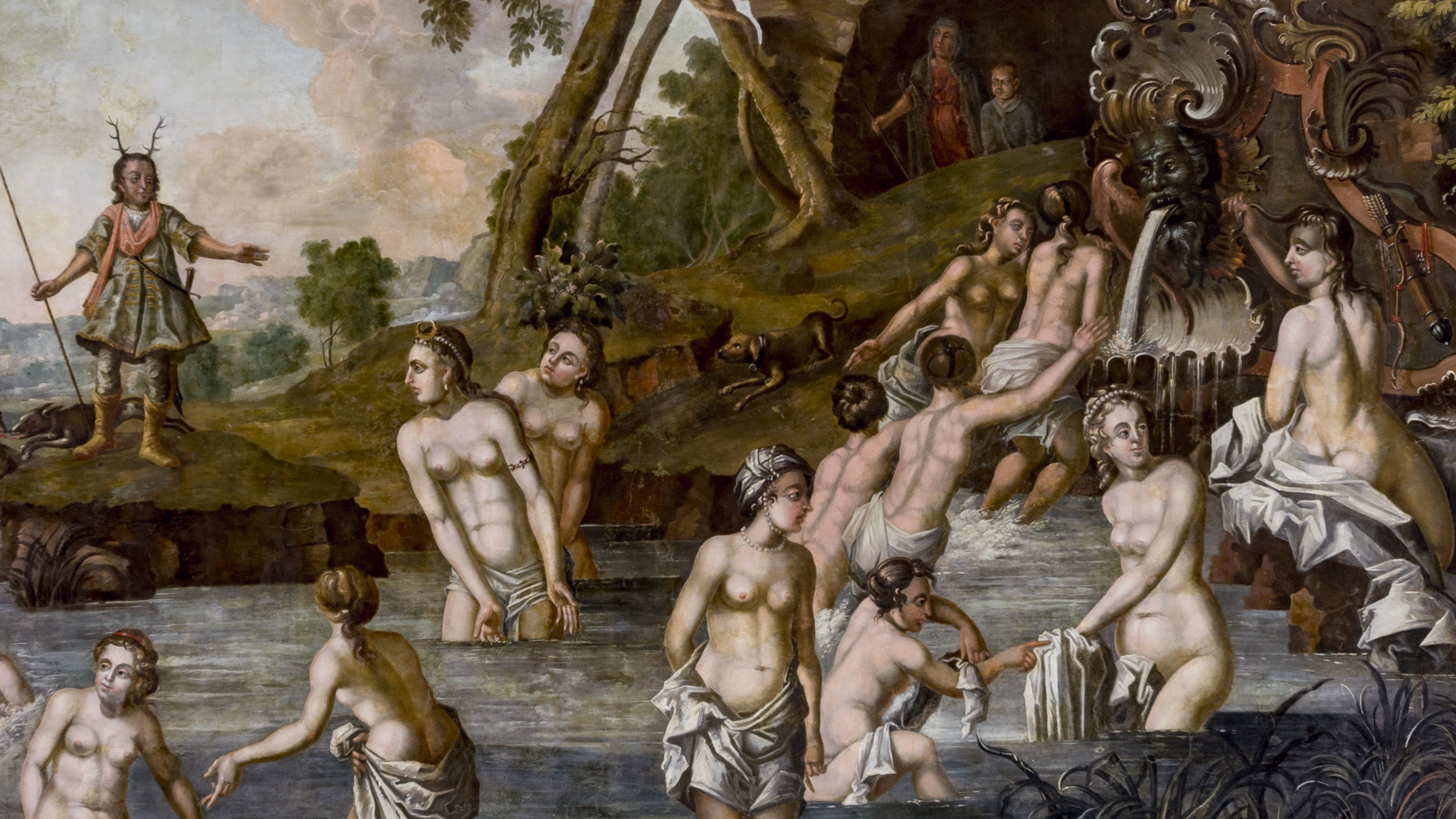 Kadriorgas pils galvenajā zālē „Diāna un Akteons“. 18. gadsimts.