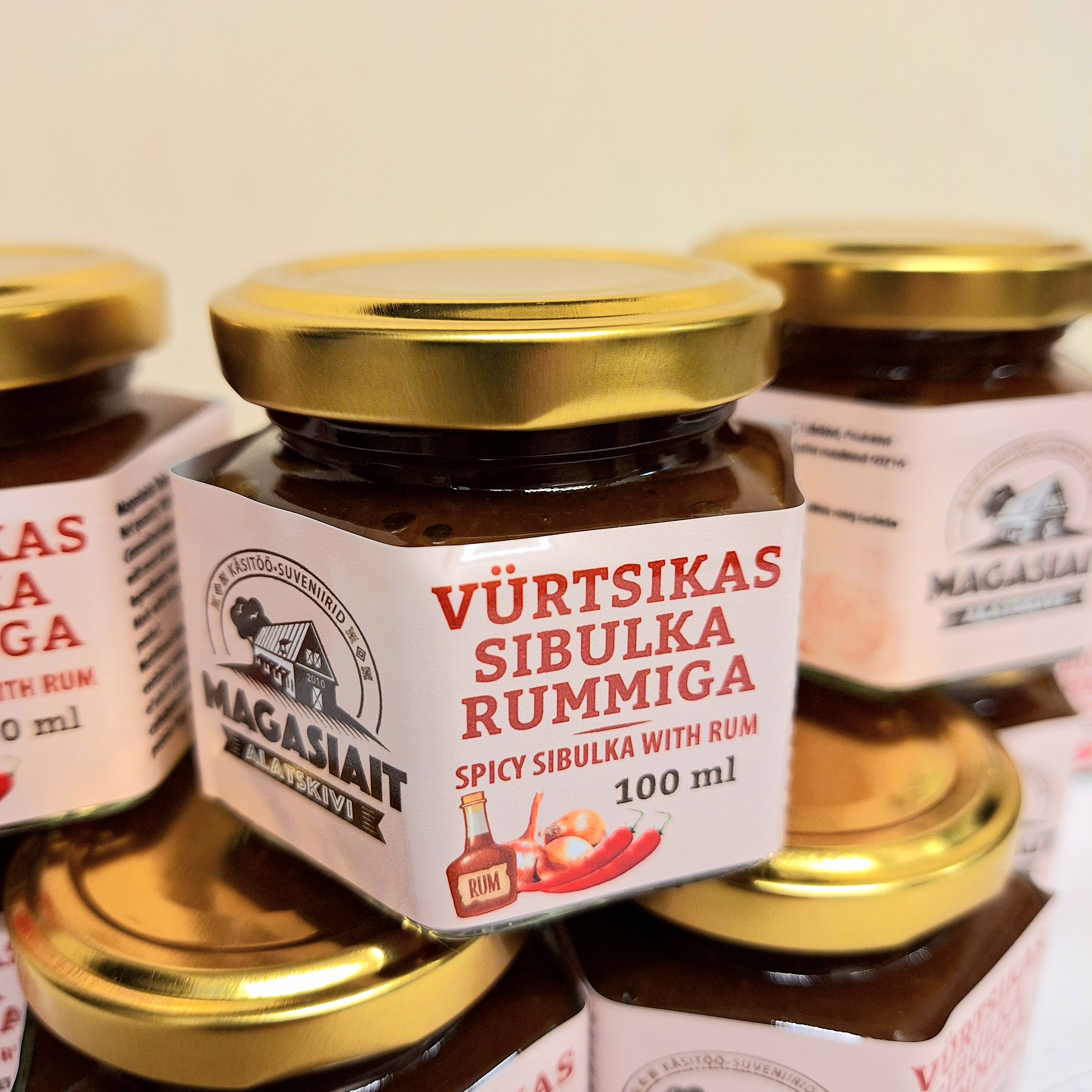 Vürtsikas Sibulka rummiga- sibulamoos vähese tšilli ja rummiga