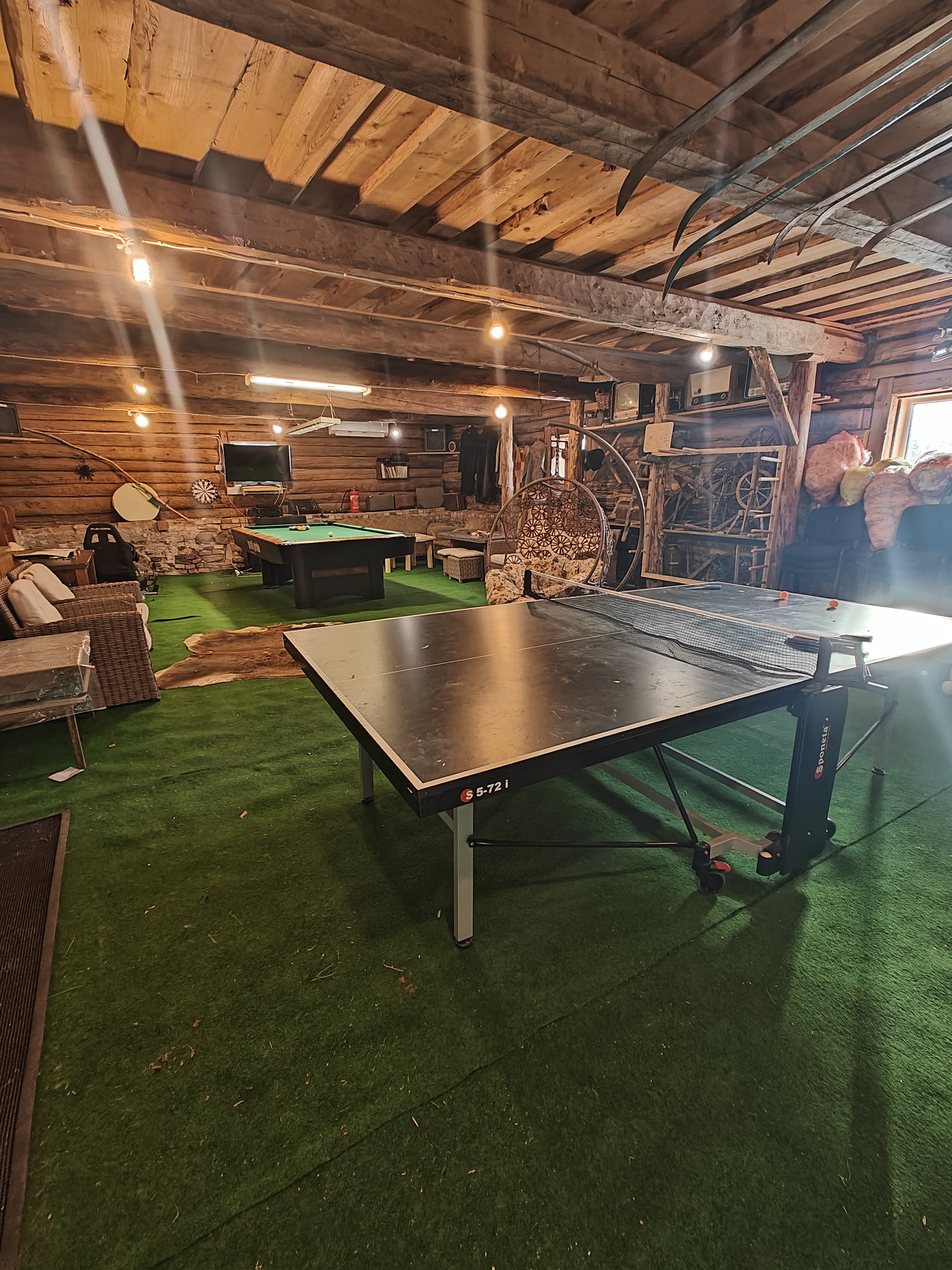 spordisaal kõrvalhoones, kus saab pidada ka väiksemaid seminare või üritusi