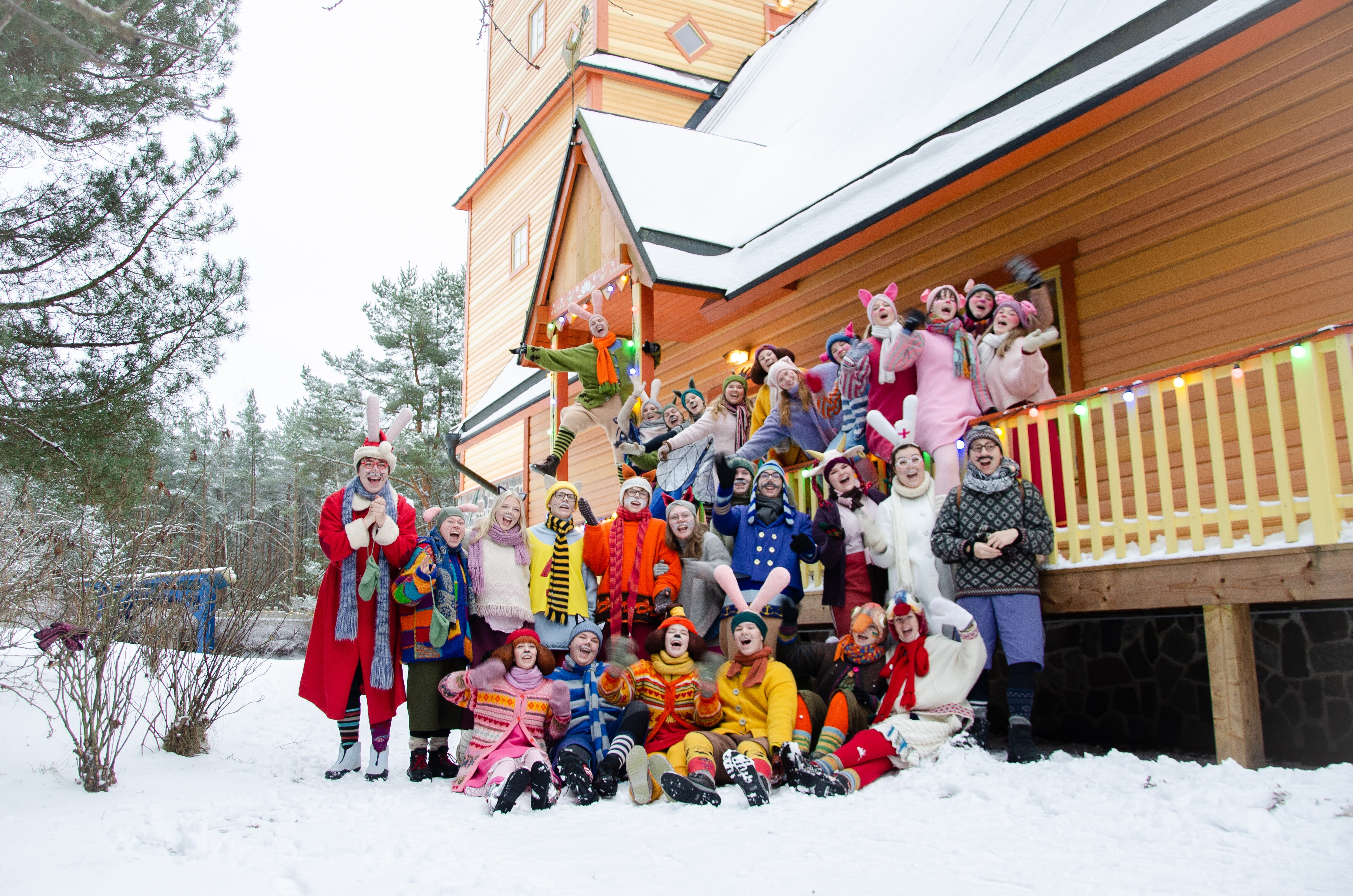 At Christmas time, Gadgetville transforms into a winter wonderland. The villagers decorate their homes, gardens, and forest paths, and our visitors ar