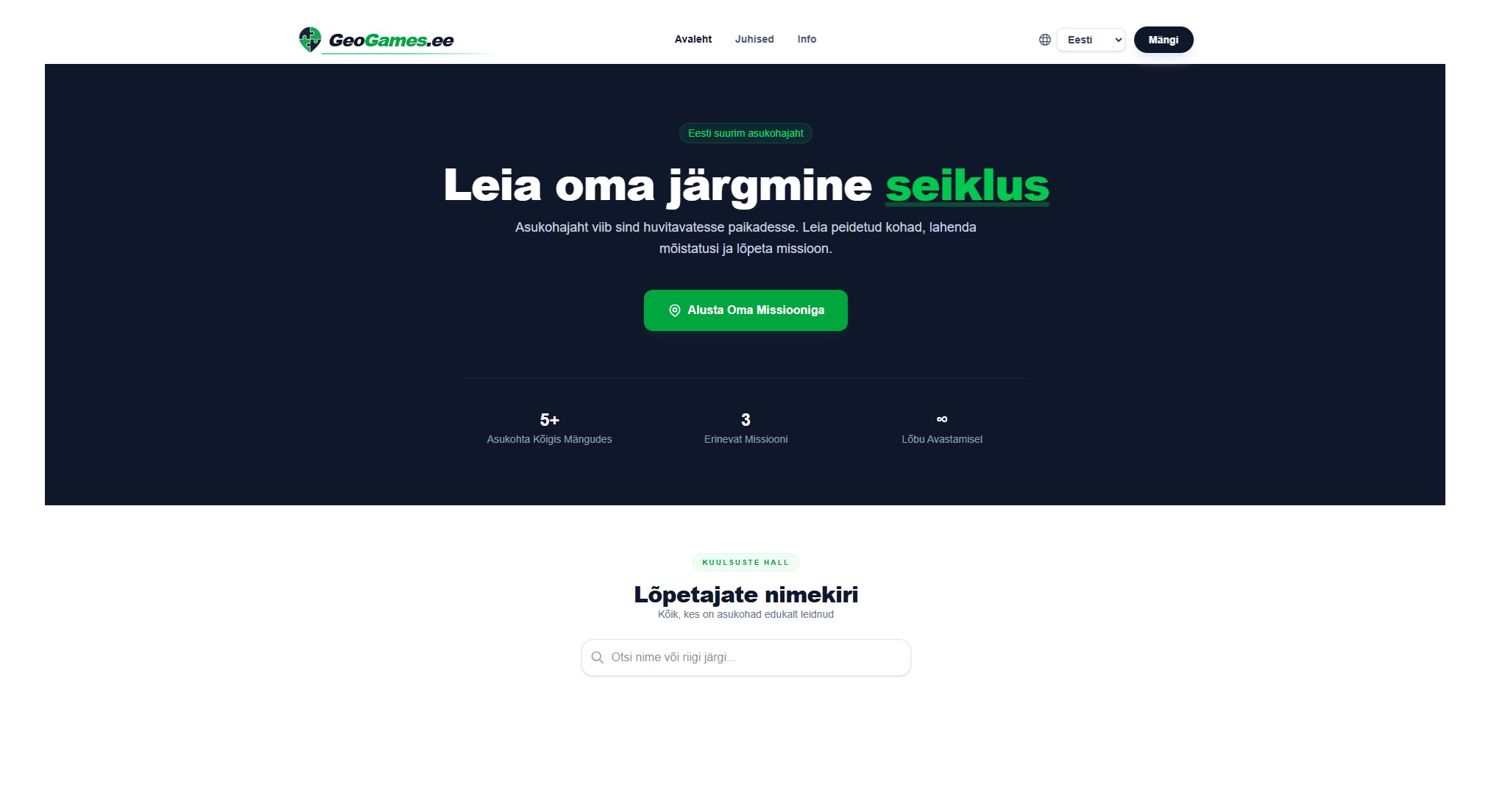 Leia oma järgmine seiklus