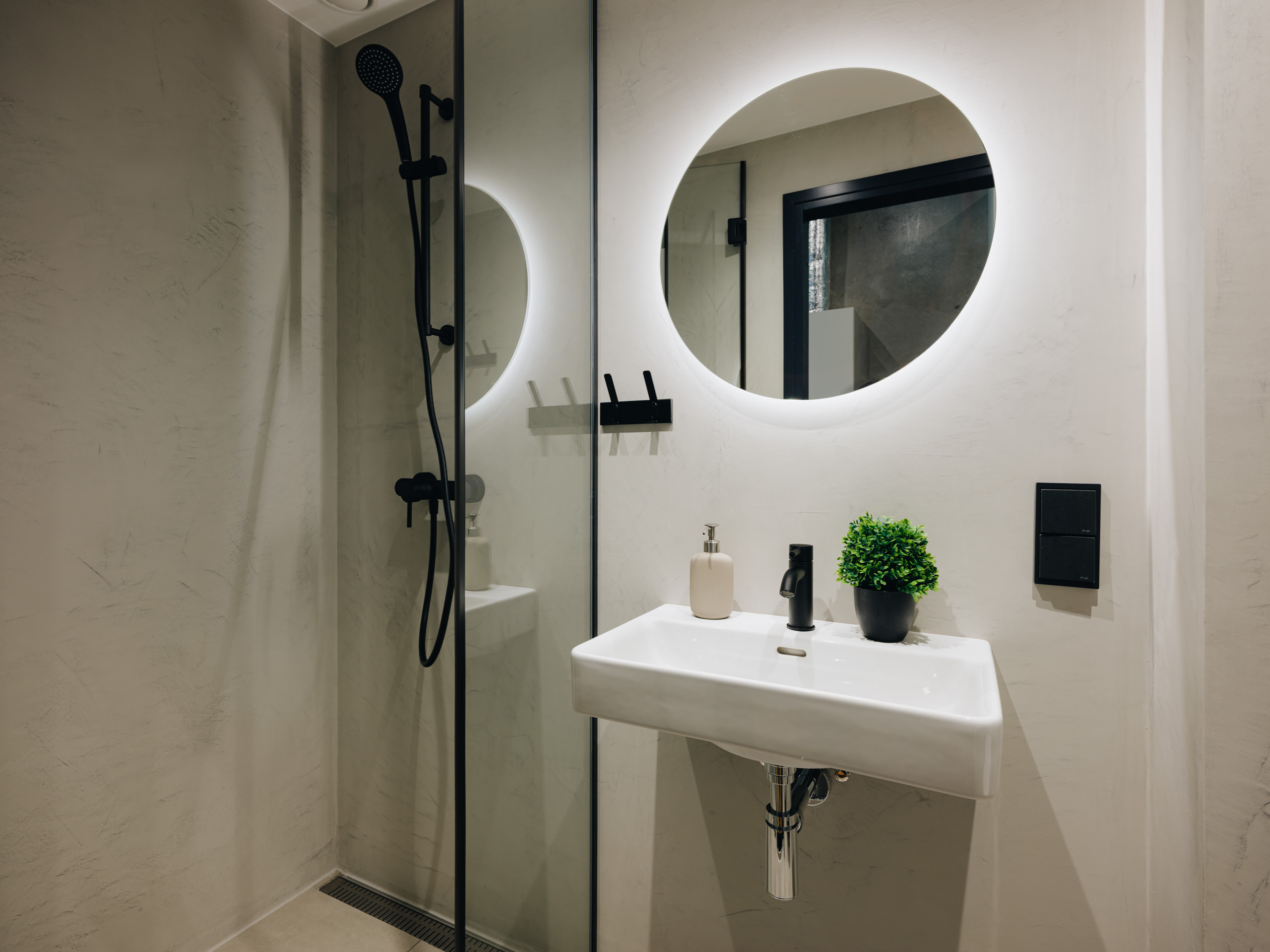 Private bathroom in a shared apartment building