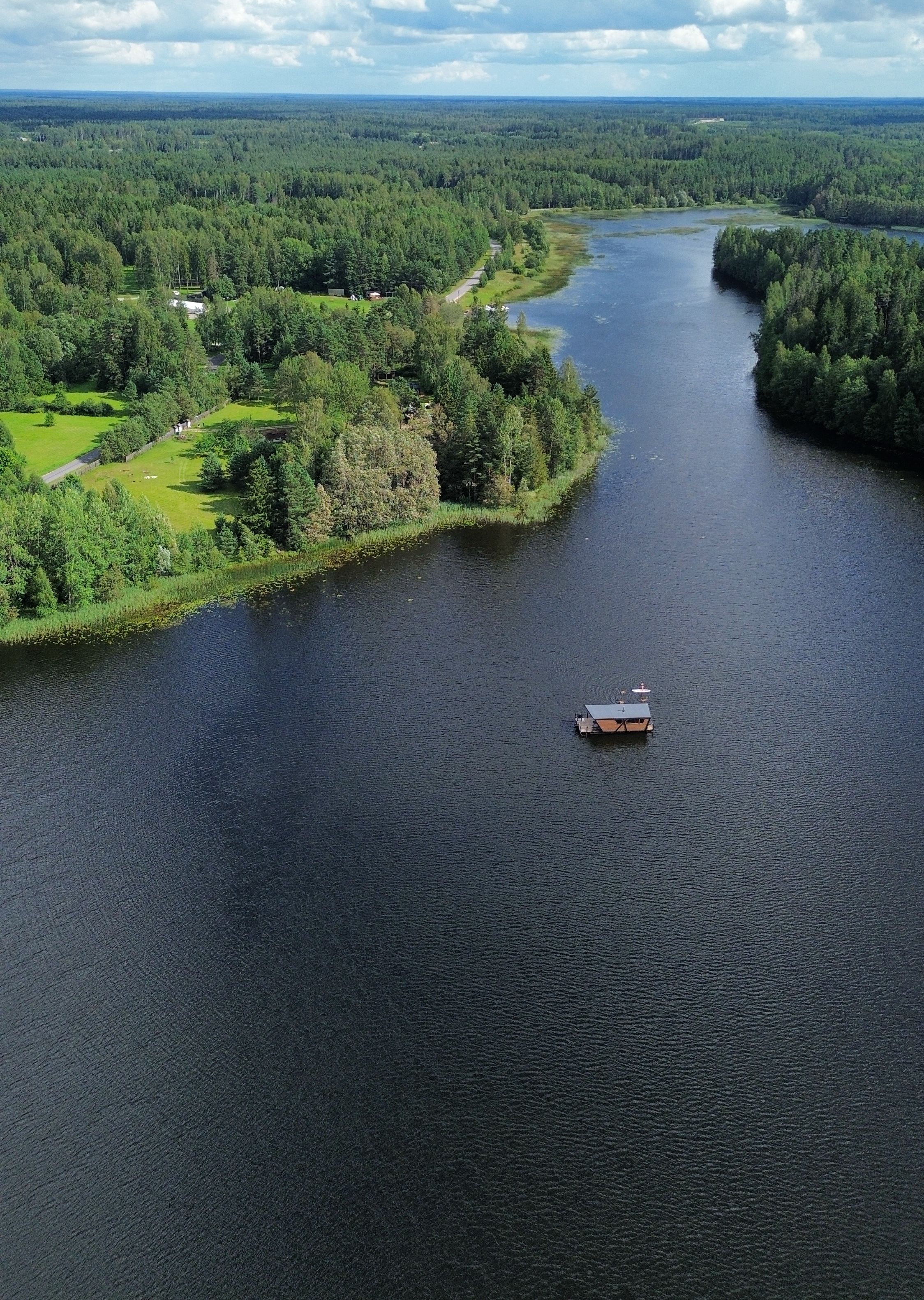 Droonivaade parvsaun Paunküla veehoidlal