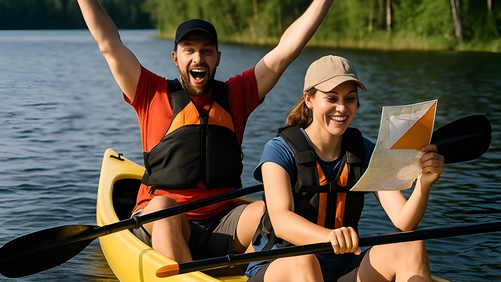 Kanuuorienteerumine Paunküla veehoidlal