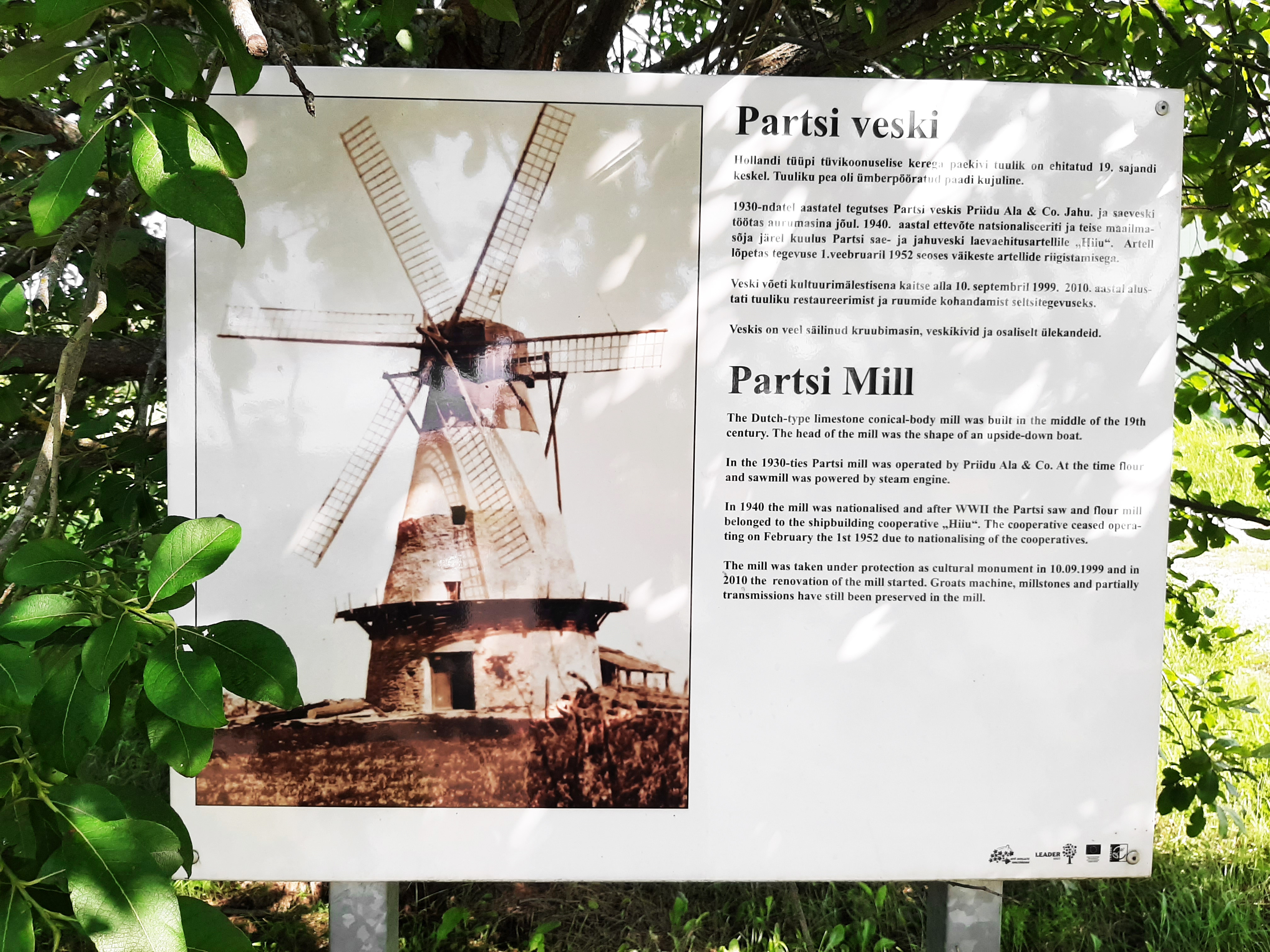 Partsi veski infotahvel