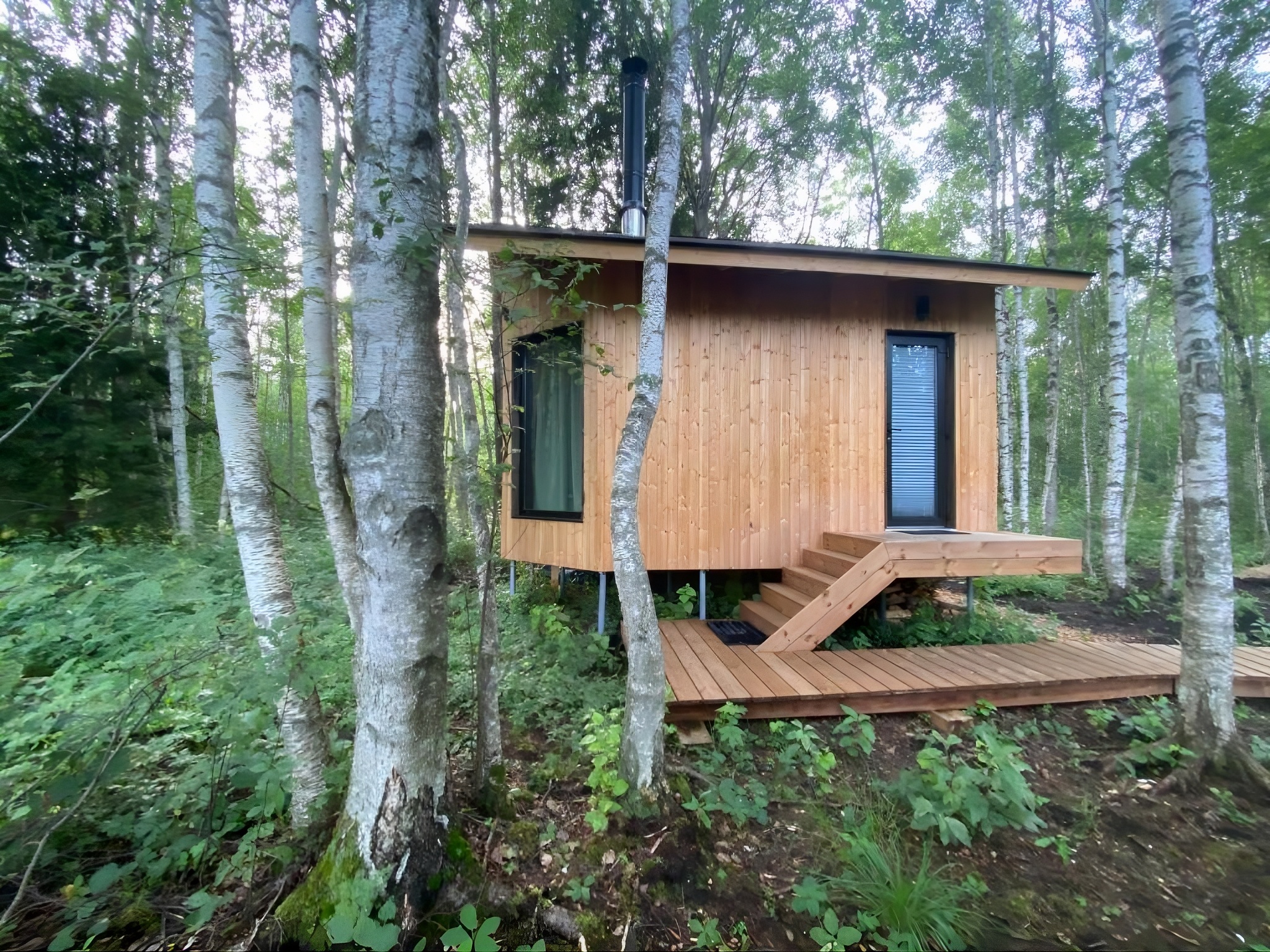 Paunkilas Dabas centra meža namiņš "Lāča ala" jeb "Karu koobas"