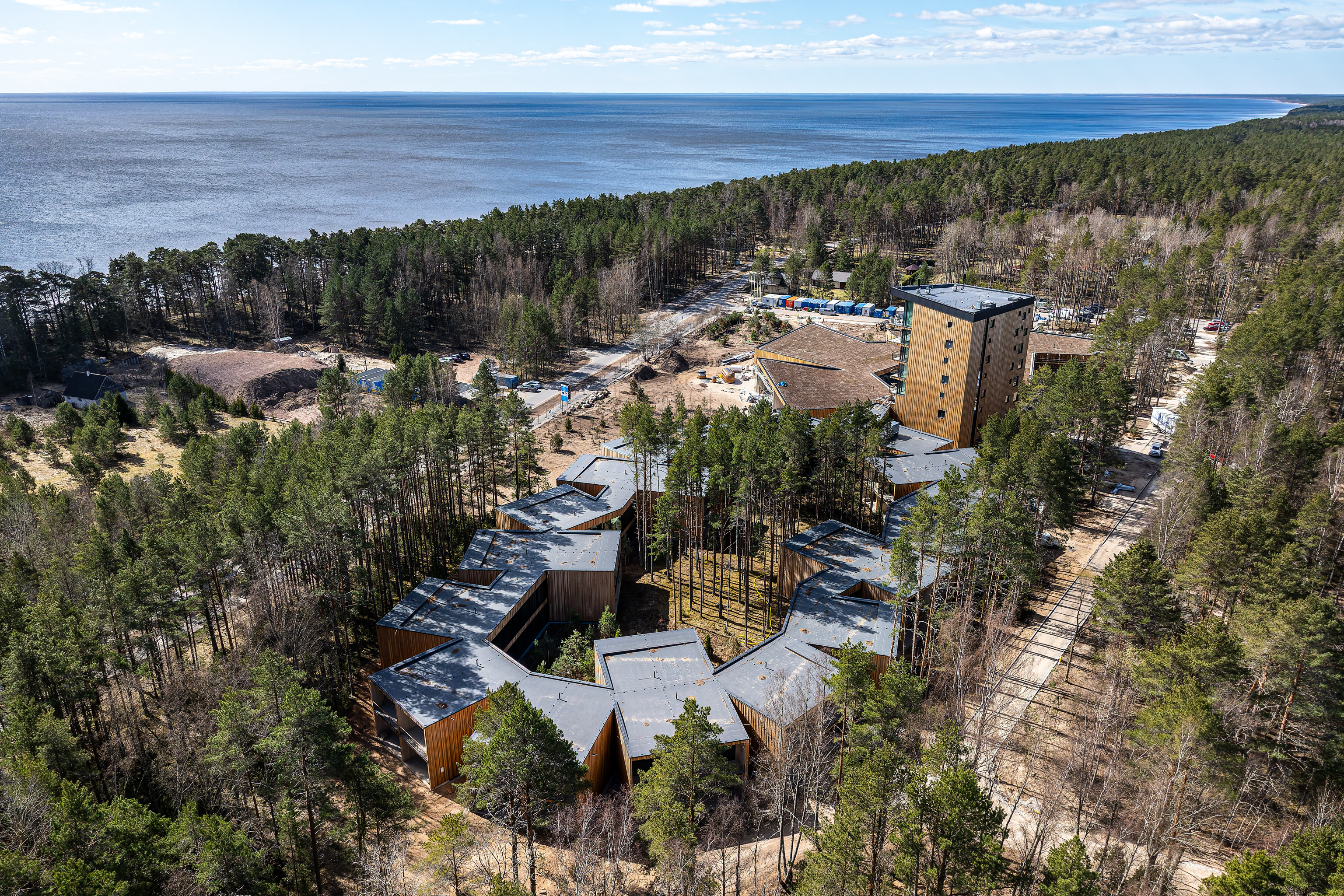 Drone photo, Kurro Nature Spa in spring