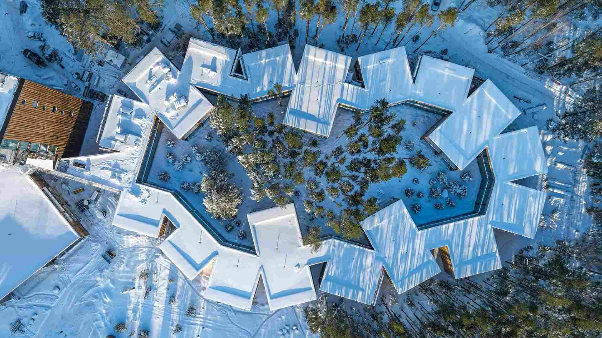 Drone photo, Kurro in winter
