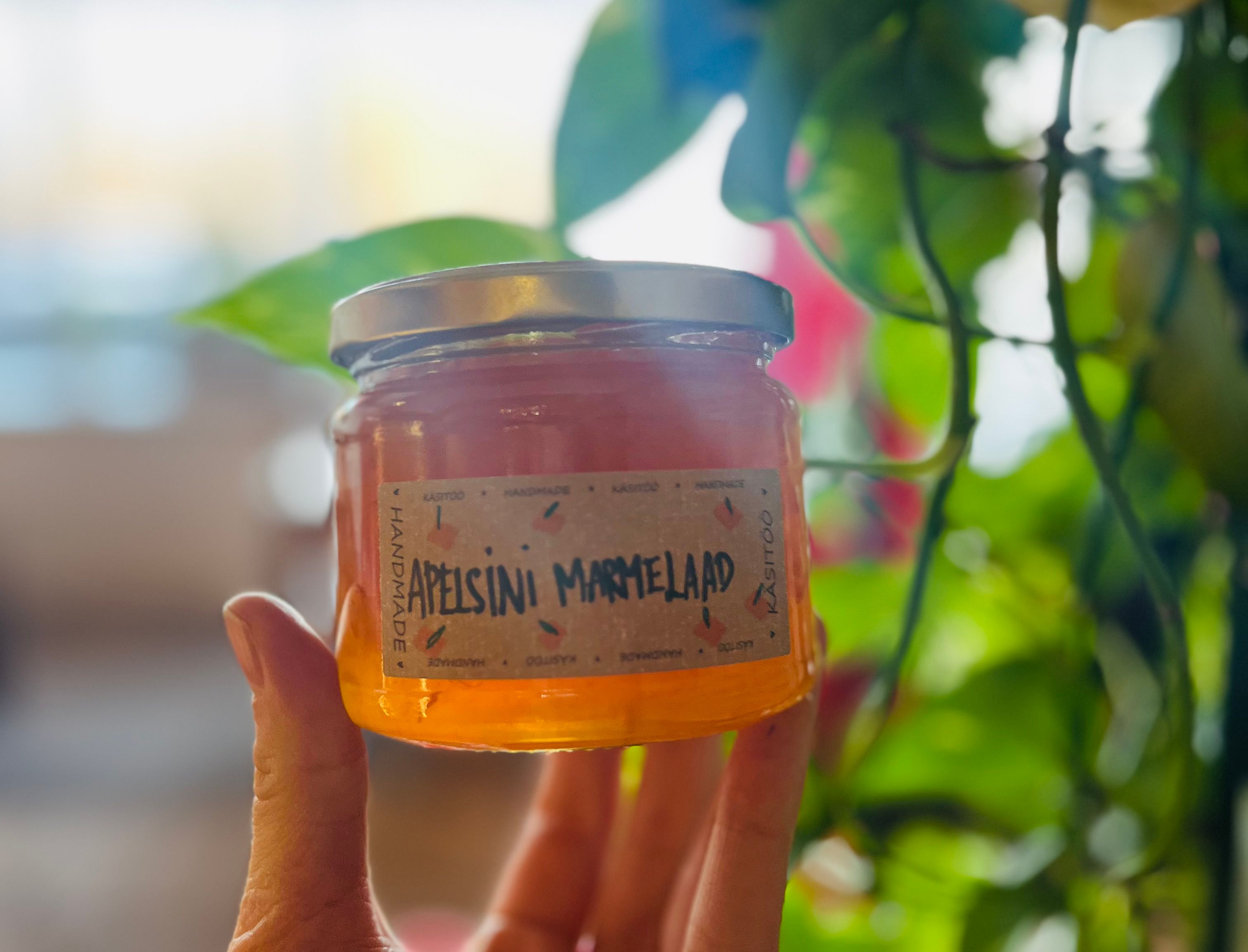 Kasitööna valmistatud maitsev apelsini marmelaad