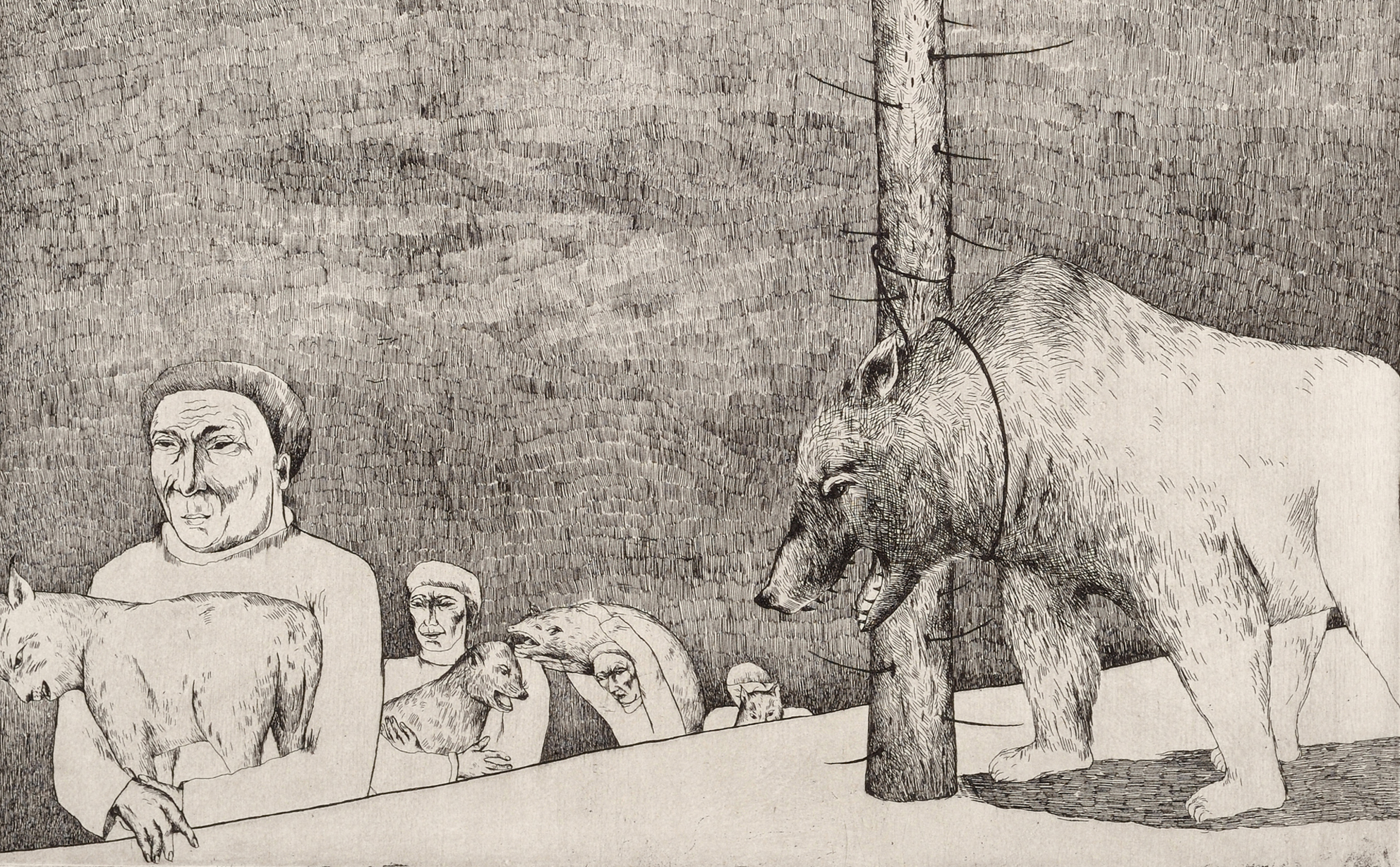 Silvi Liiva. Siber. Taiga. 1973. Ofort