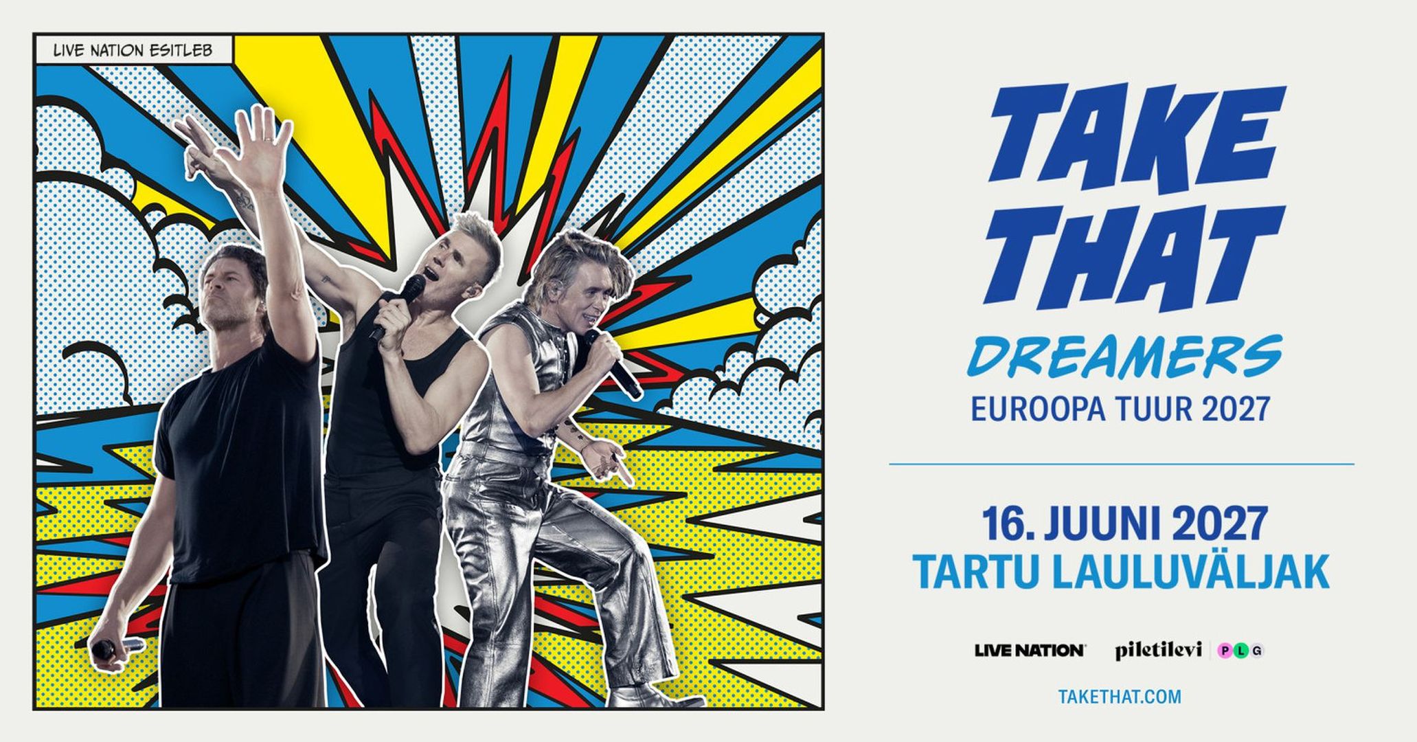 Take That kontsert Tartus 2027